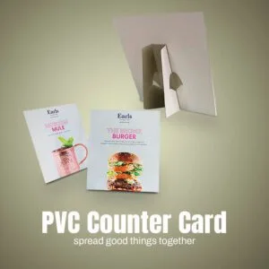 pvc counter table card